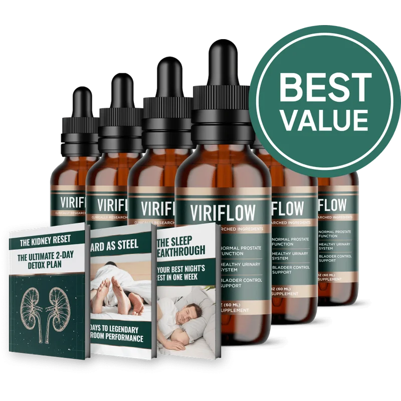 ViriFlow Men's Wellness Supplement Bottle (6 Bottle / 180 Day Pack)
